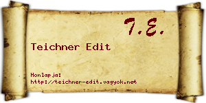 Teichner Edit névjegykártya